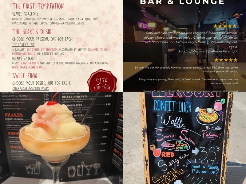 Mercury Bar & Lounge Menu