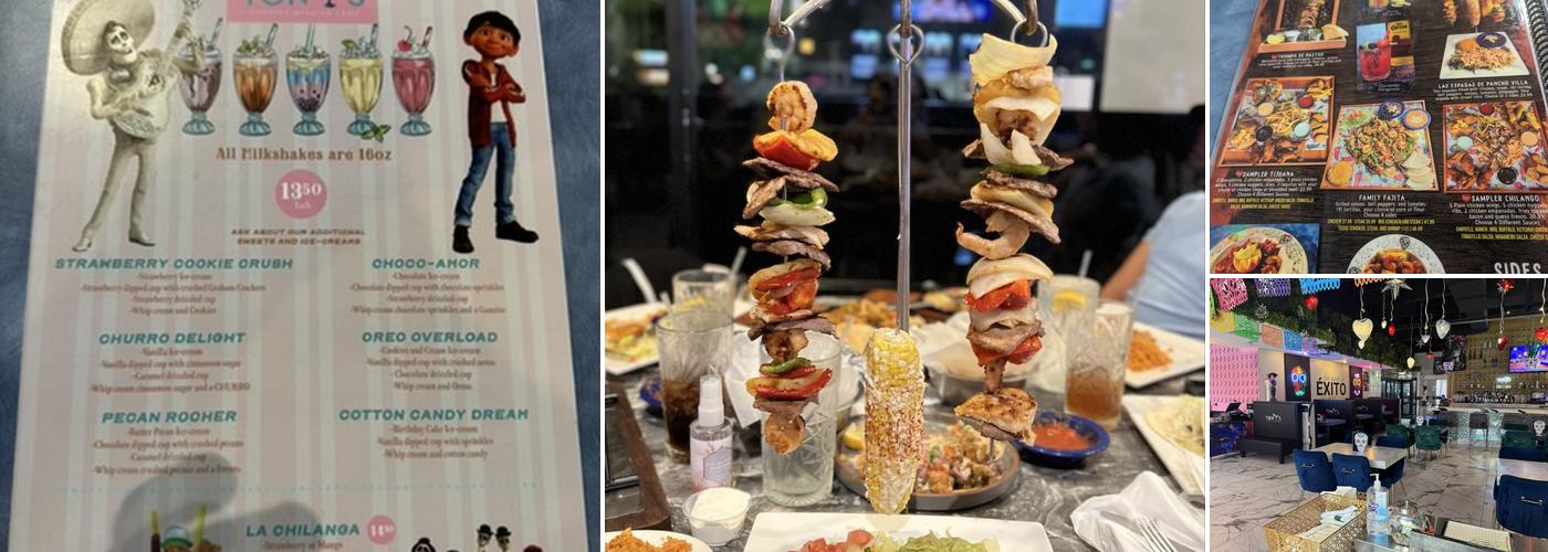 Tony's Cantina mexican Grill Menu