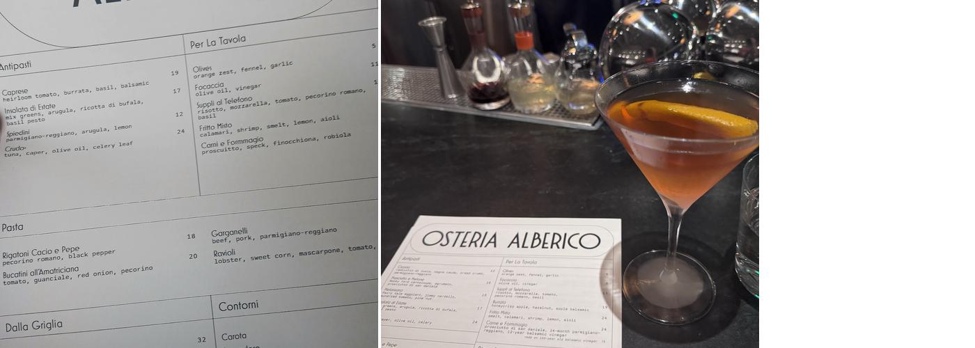 Osteria Alberico Menu
