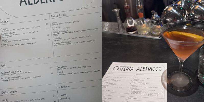 Osteria Alberico Menu