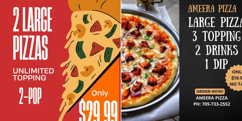 Ameera Pizza and Café Menu