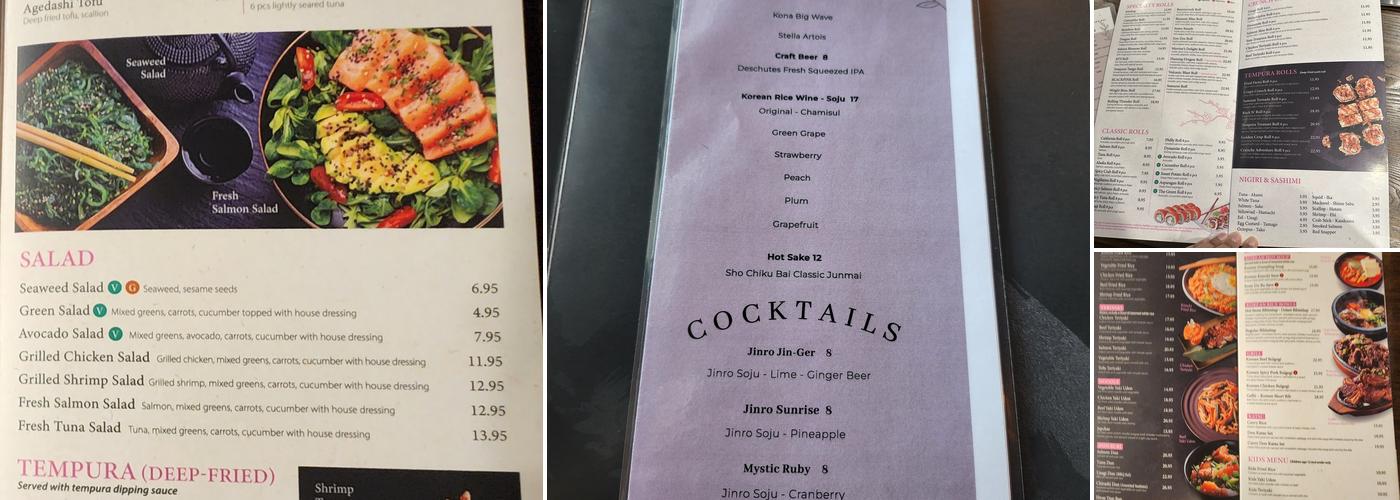 Sakura Sushi & Korean Cuisine Menu