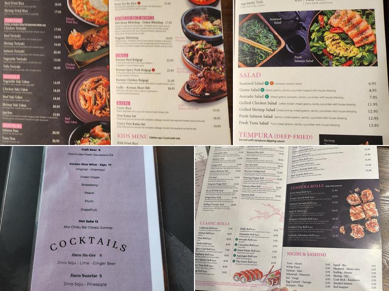Sakura Sushi & Korean Cuisine Menu