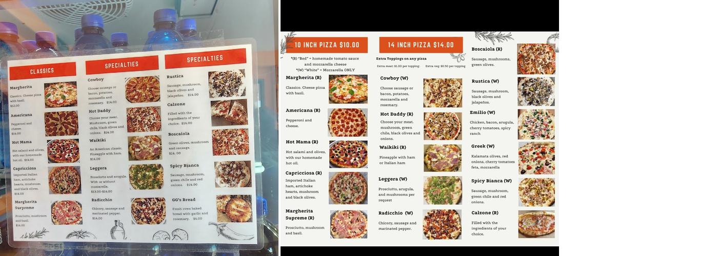 Pazzo's Pizza Menu
