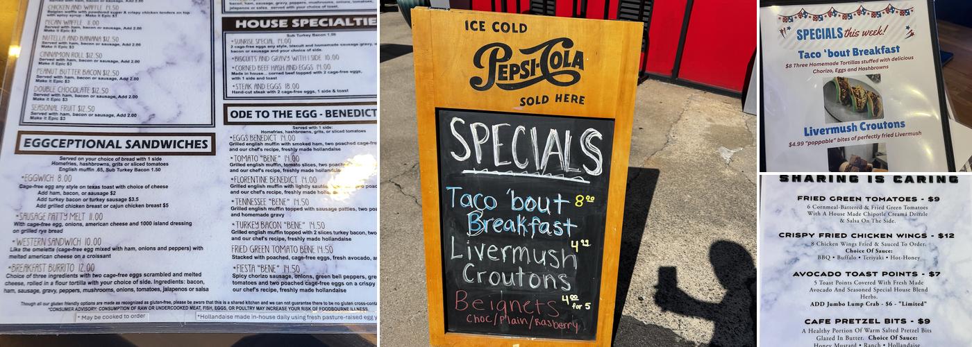 Rise Cafe Menu