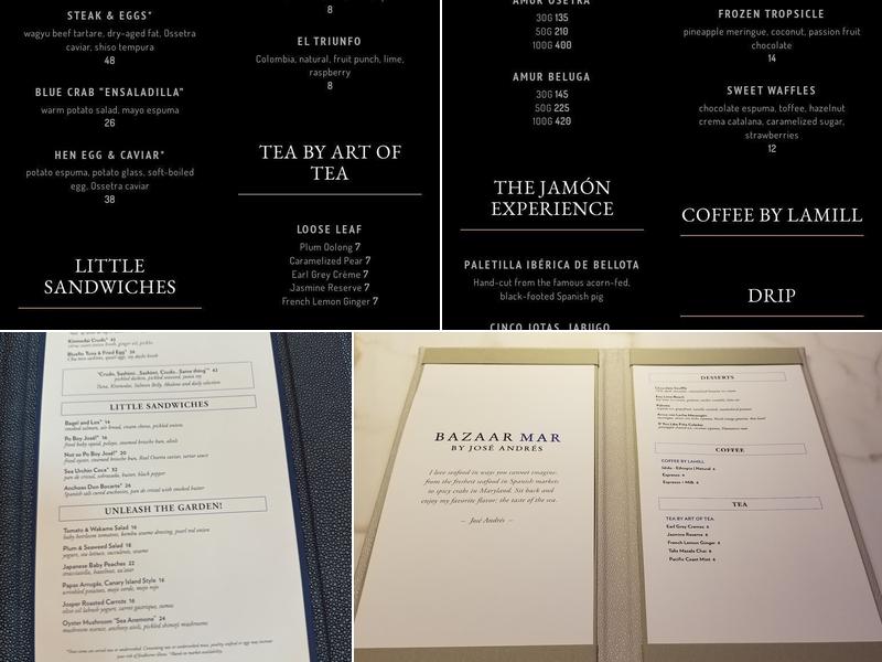 Bazaar Mar Menu