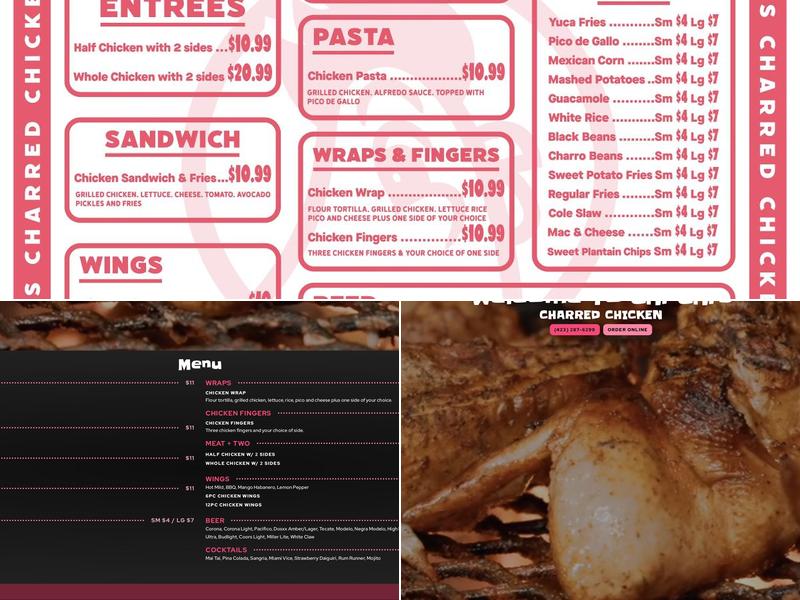 Chi-Chi's Charred Chicken Menu