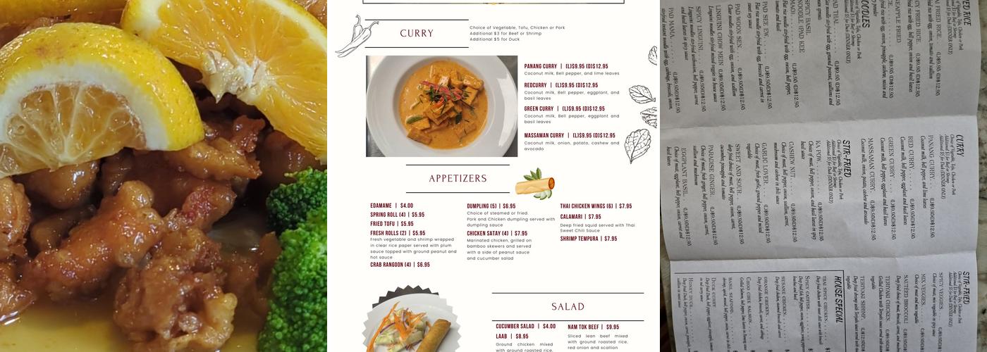 Thai Spice Kitchen Menu