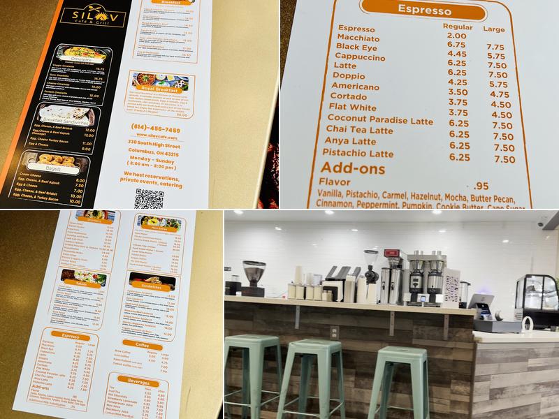 Silav Cafe & Grill Menu