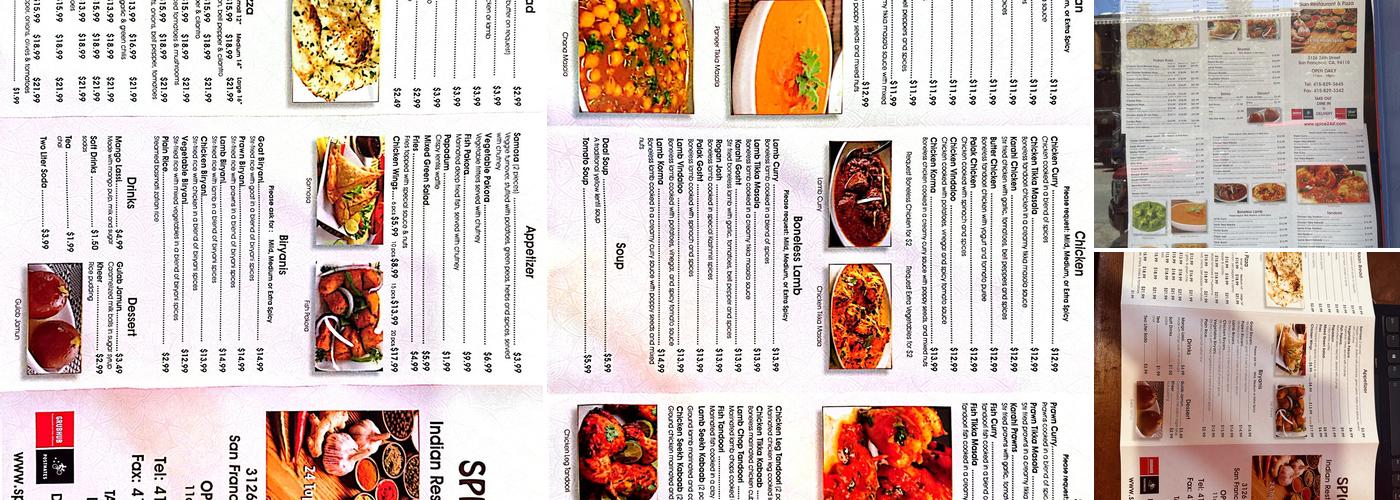 SPICE 24 Menu