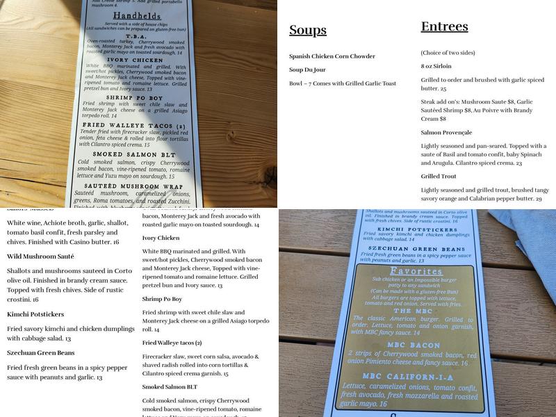 Muskegon Brewing Company Menu