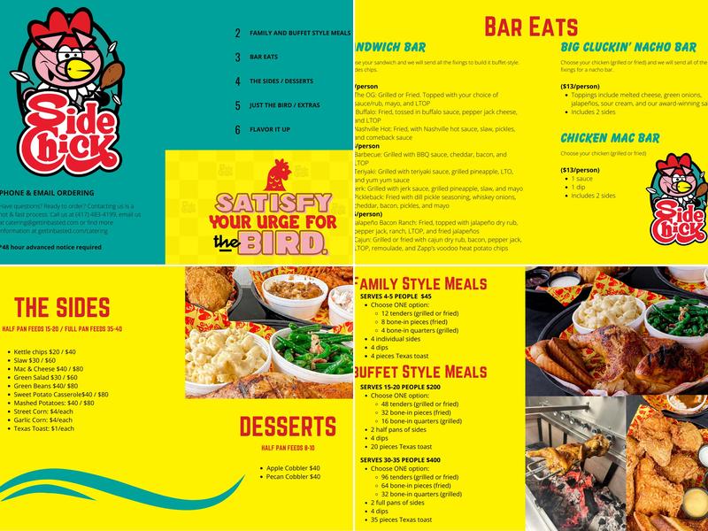Side Chick Branson Menu