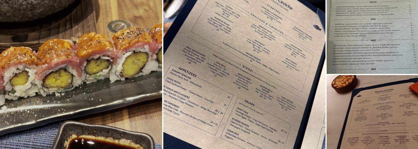 Mission Ceviche Union Square Menu