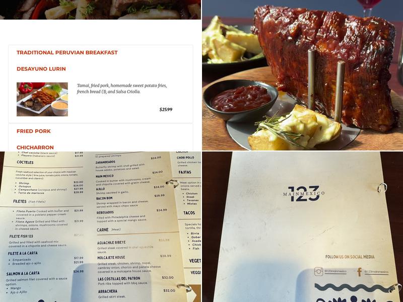 123 Main Mexico Menu