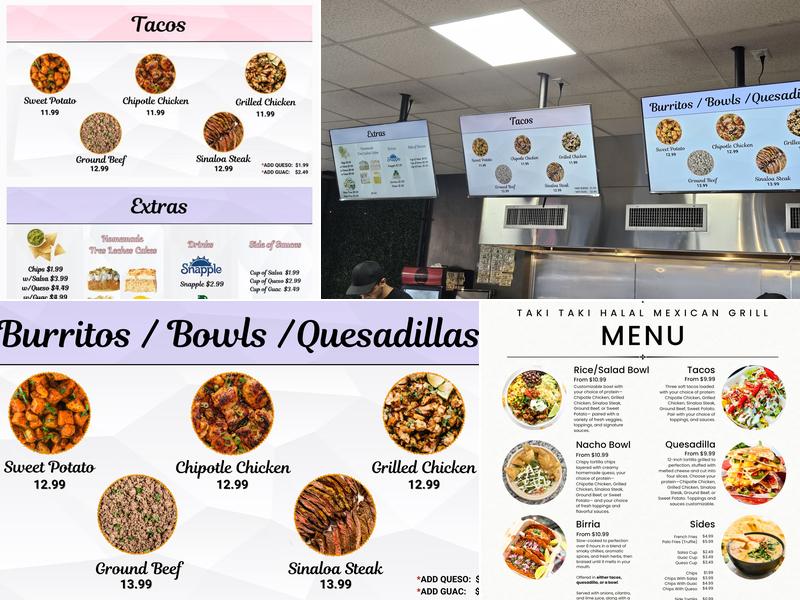 Taki Taki Halal Mexican Grill in Albany Menu