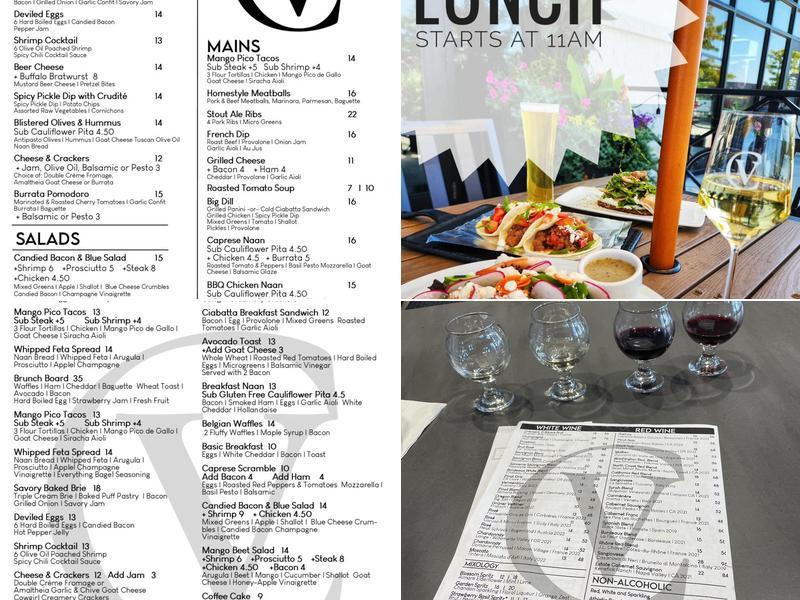 City Vineyard Bozeman Menu