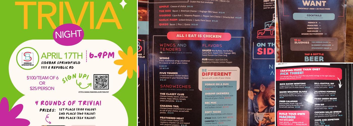 Sidebar Springfield Menu