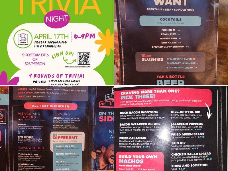 Sidebar Springfield Menu