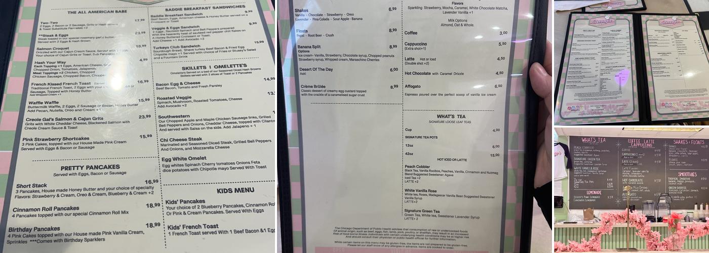 Stussy's Diner Menu