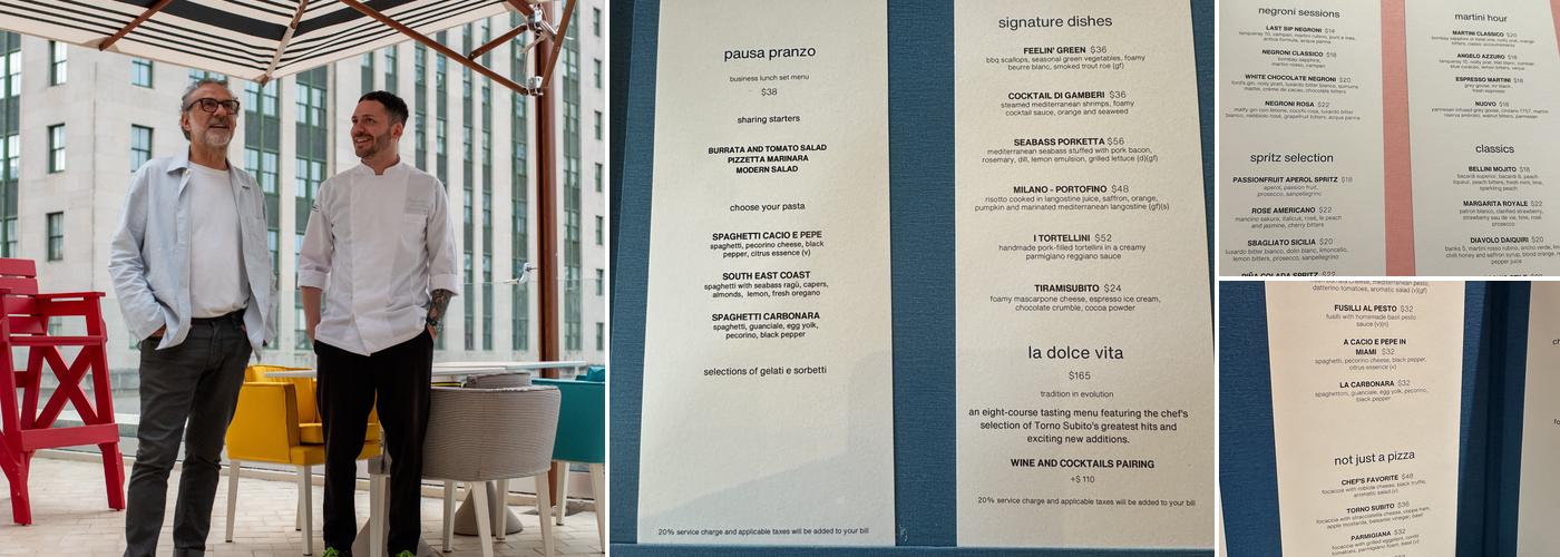 Torno Subito Menu