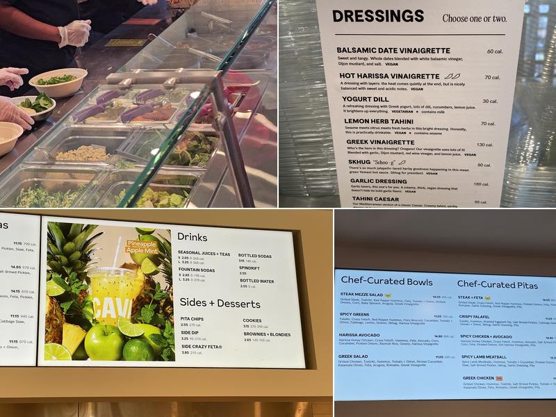 CAVA Menu