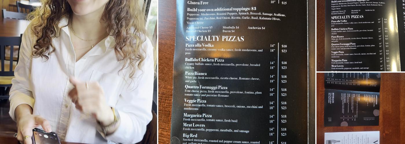 Verola's Pizzeria Menu