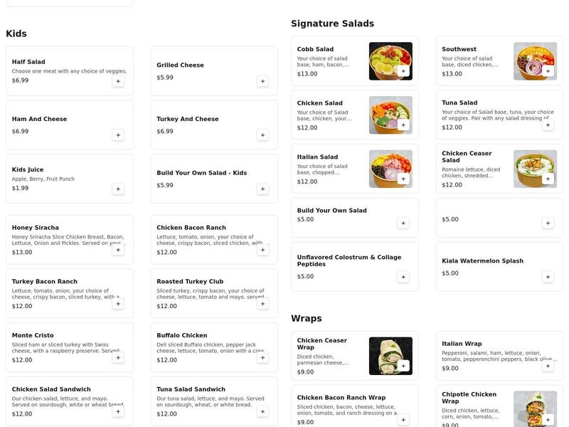 Leafy Eats Menu