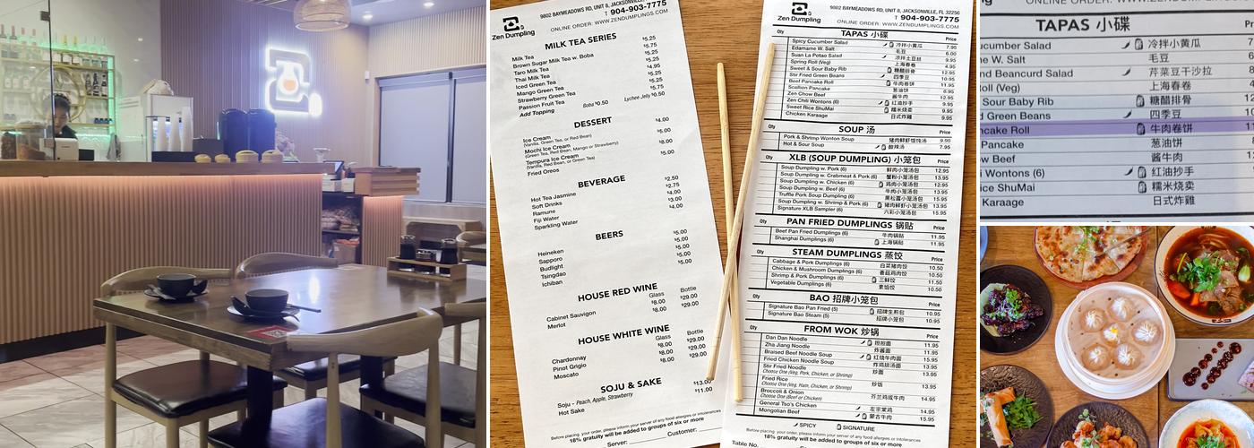 Zen Dumpling Menu
