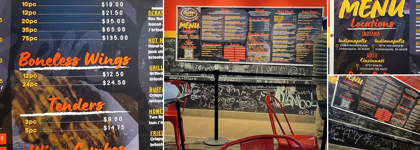 Chicken Scratch Menu