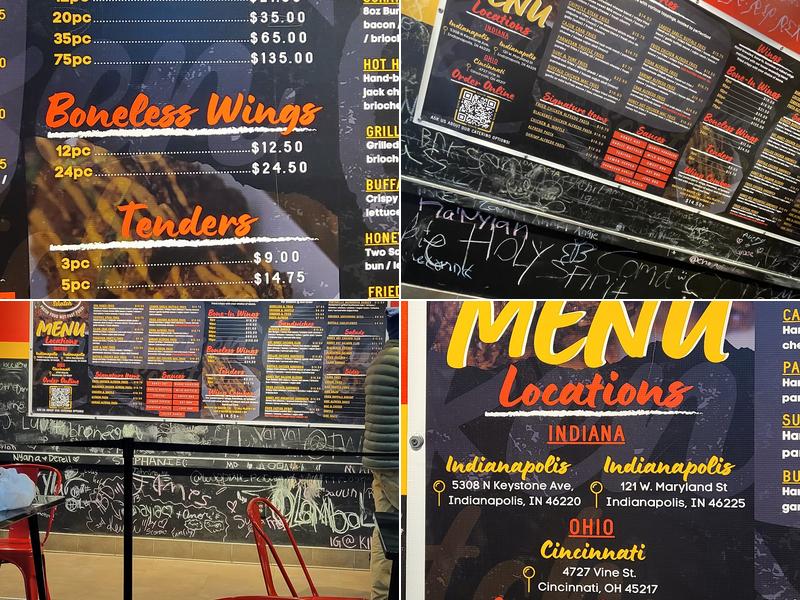 Chicken Scratch Menu