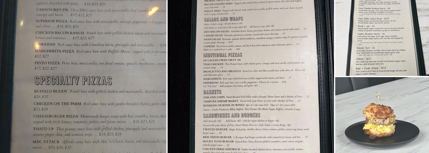 Twisted Root Eagle Menu