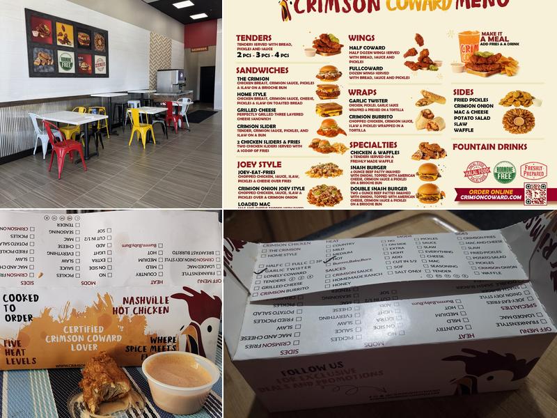 Crimson Coward Menu