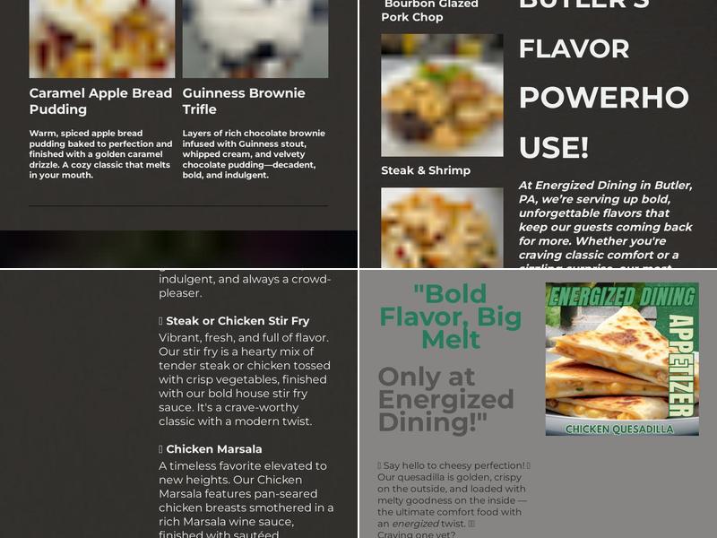 ENERGIZED DINING Menu