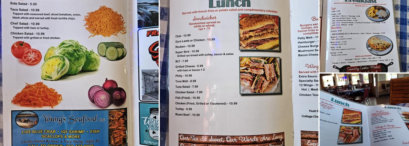 Ron's Cafe Menu