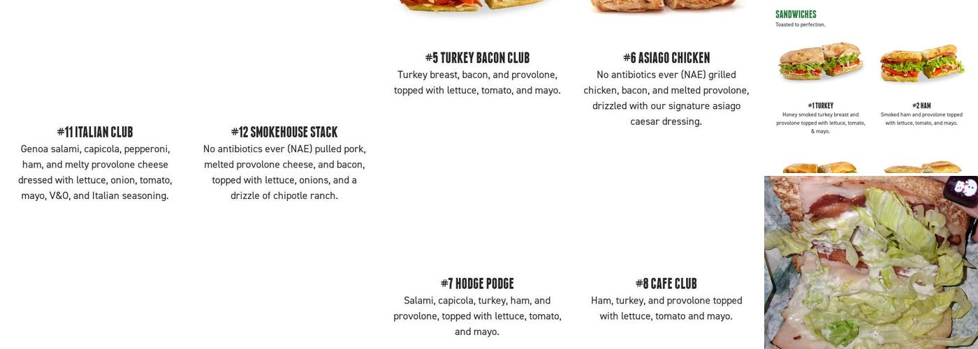 Pickleman's Gourmet Cafe Menu