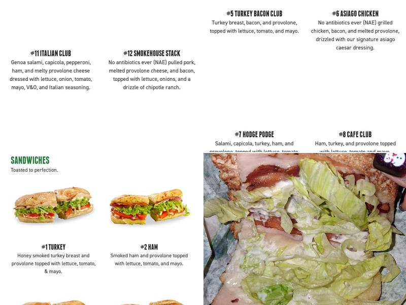 Pickleman's Gourmet Cafe Menu