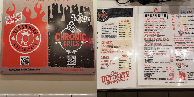 Chronic Fries Menu