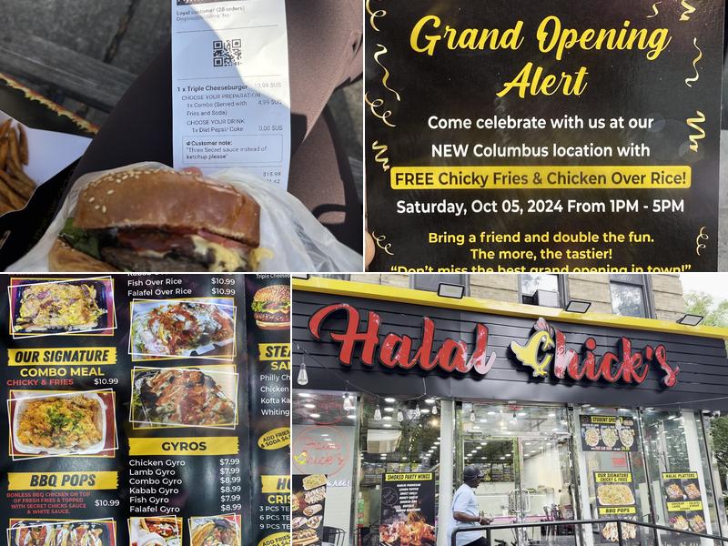 Halal Chicks and Platters Menu