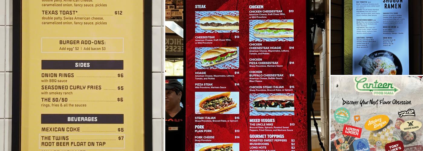 Canteen Food Hall Menu