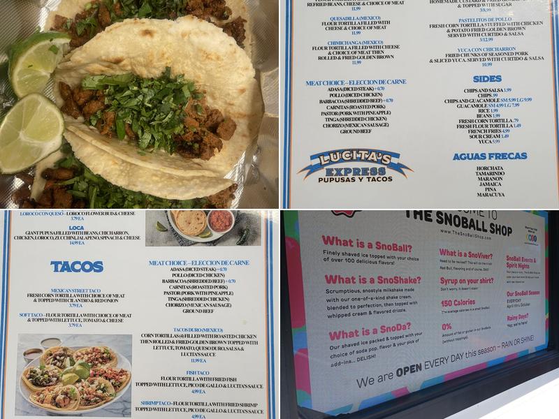 Lucita's Express Menu