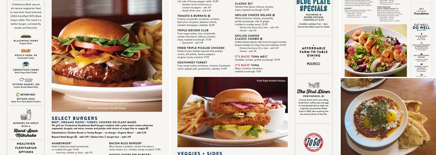 Silver Diner Menu