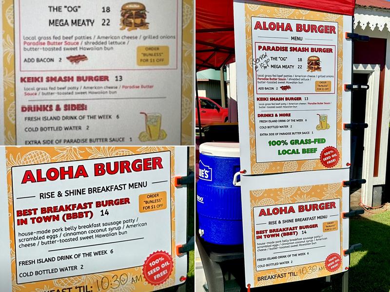Aloha Burger & BBQ Menu