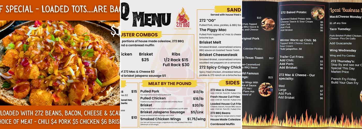 272 BBQ Menu