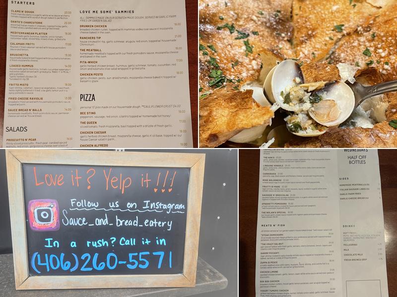 Sauce & Bread Menu