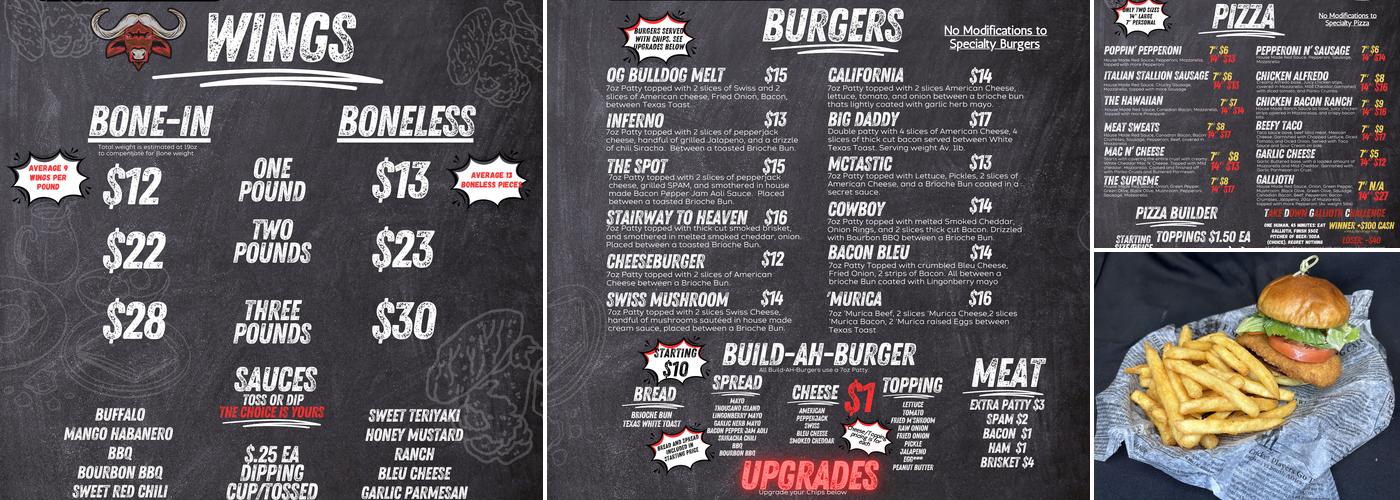 The Spot Sports Pub and Grill Menu