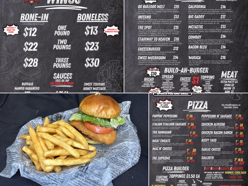 The Spot Sports Pub and Grill Menu