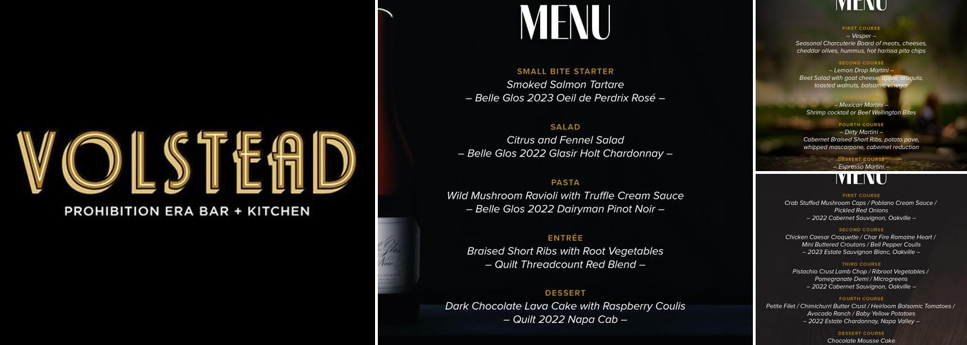 Volstead Menu
