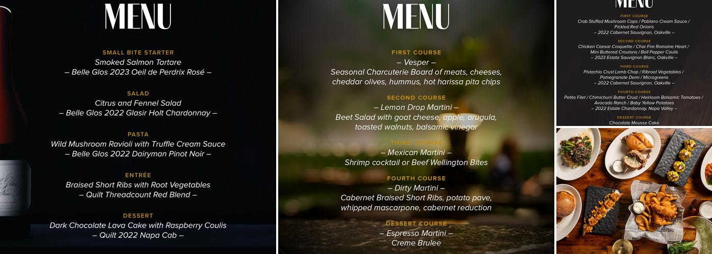 Volstead Menu