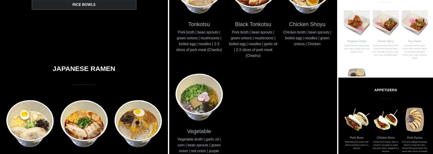 RamenYa Menu