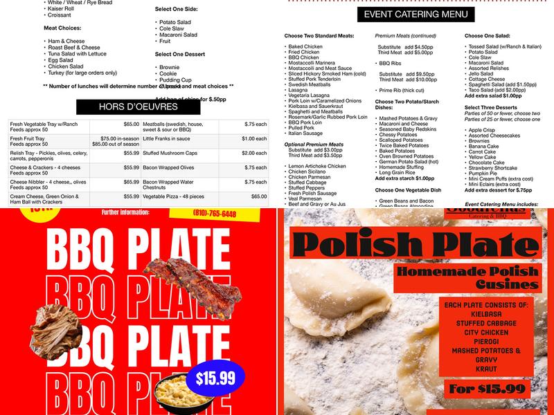 Goodfellas catering and BBQ Menu